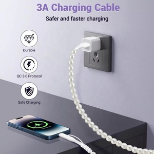 Cable de Carga para Teléfono de Coche con Cuentas de Cristal de Alta Calidad de 3 pies, Joyería para Mujer, Venta al por Mayor - Product Image 2