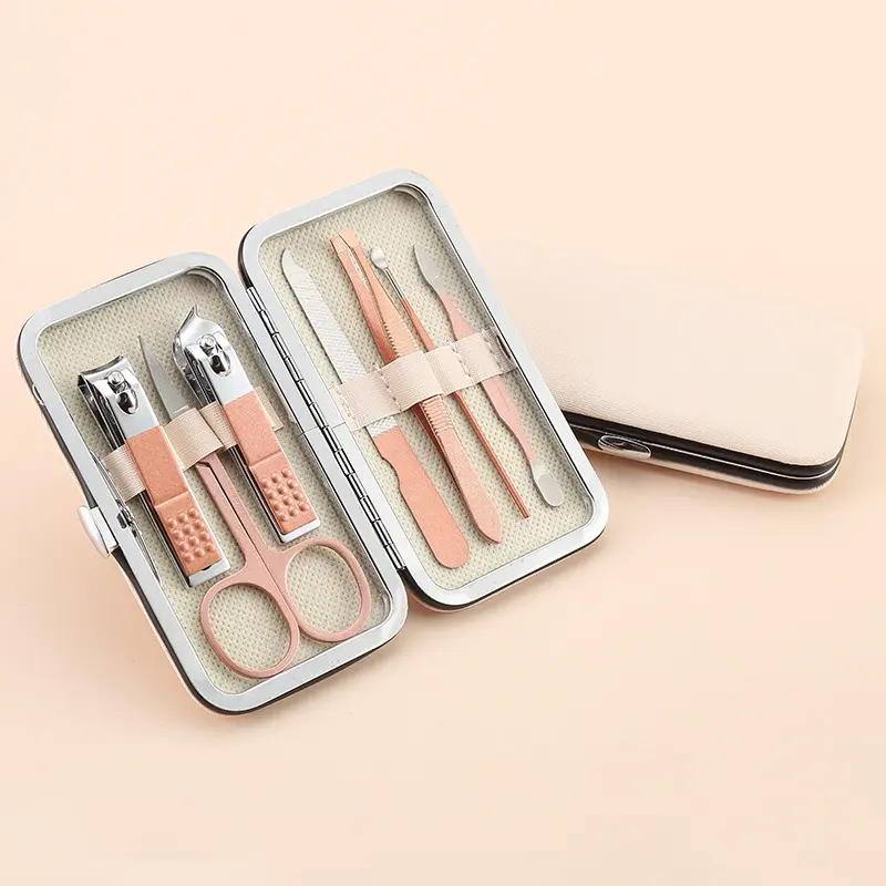 Manicure Kit Rose Gold Stainless Steel Set Pedicure Tools Nail Clippers Sets