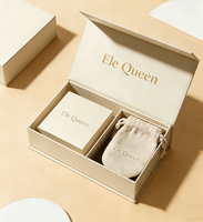Boîte d'emballage cadeau de luxe en carton rigide personnalisée avec logo, pour bijoux (bagues, bracelets, colliers) et mariages, avec éponge intégrée