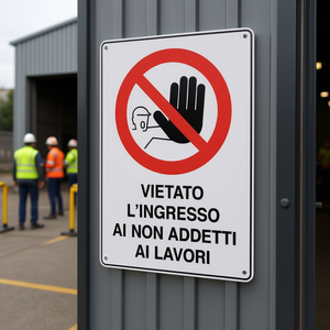 ป้ายเตือน 30x20 ซม. ห้ามเข้าสำหรับผู้ไม่ใช้แรงงาน ประกาศความปลอดภัยสำหรับพื้นที่ทำงาน - Product Image 3