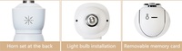Ampoule à double objectif E9, caméra intelligente sans fil à vision nocturne couleur, caméra panoramique à ampoule Wifi 360 avec E27