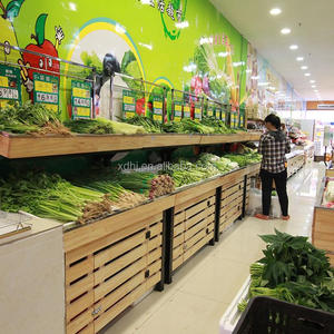 Kim Loại Trái Cây Rau Giá Gỗ Rau Và Trái Cây Hiển Thị Kệ Vâng Gỗ Rau Đứng - Product Image 2