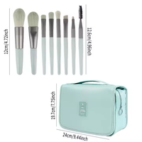 Ensemble d'outils de beauté 33 pièces avec trousse de maquillage de voyage, ensemble complet de pinceaux et houppettes pour le maquillage avant et après application