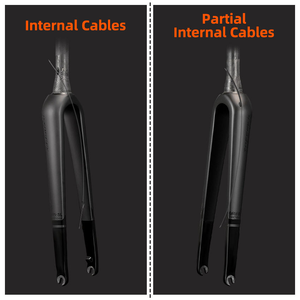 Fourche avant de vélo de route TOSEEK, fourche rigide, entièrement en fibre de carbone, câbles internes, libération rapide, ultralégère, compatible avec les freins à disque - Product Image 6