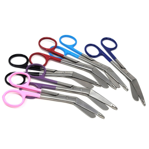 Ciseaux vétérinaires en acier inoxydable à lame courbée pour pansements, instrument clinique de coupe et de retrait - Product Image 1