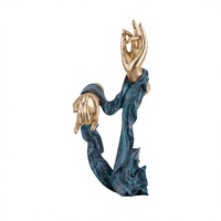 Ornements de style européen de luxe en cuivre et boule de cristal, décorations créatives Art Déco pour la maison et le bureau, feuille de blé en fer
