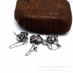 Yunnique-collar con colgante de calavera pirata de acero inoxidable, cadena con sombrero y espada, joyería de moda para hombres y mujeres - Product Image 2
