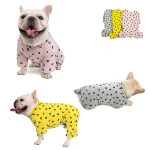 Offre Spéciale <span class=keywords><strong>Bouledogue</strong></span> Français Velours Pyjamas Chaud Doux Lettre Imprimé Chiot Chien Vêtements Pet Vêtements Salopette Coton Chien Pyjamas - Product Image 2