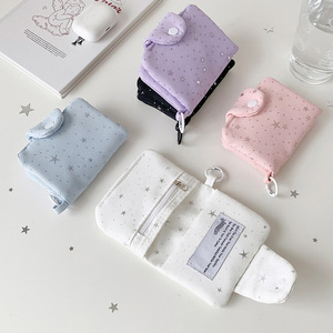 Portachiavi in tessuto con stella argentata per ragazza, piccolo <span class=keywords><strong>portafoglio</strong></span> per carte - Product Image 2