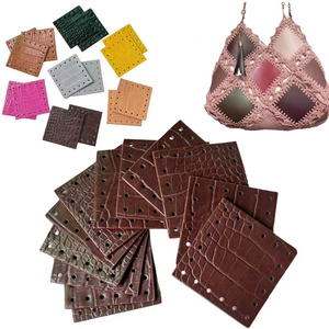창의적인 DIY 천공 PU 가죽 시트 다양한 스타일 조합 가방 짜기 수제 가벼운 가방 액세서리 - Product Image 1