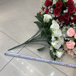 <span class=keywords><strong>Bouquet</strong></span> <span class=keywords><strong>de</strong></span> roses artificielles en soie, 24 grandes <span class=keywords><strong>fleurs</strong></span>, pour mariage, remise <span class=keywords><strong>de</strong></span> diplôme, Saint-Valentin, décoration, accessoires floraux pour <span class=keywords><strong>mariée</strong></span>, Noël, mariages - Grande Vente - Product Image 2