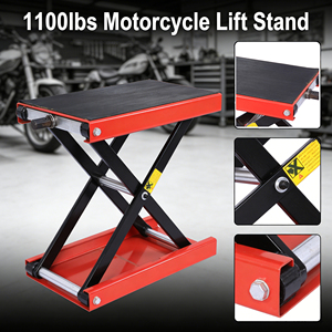 Support de levage pour <span class=keywords><strong>moto</strong></span> à ciseaux 1100 LBS - Chariot de levage hydraulique robuste pour ateliers de réparation, antidérapant et stable pour la maintenance - Product Image 1