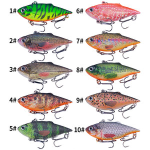 Hengjia เหยื่อปลอมตกปลา6.4ซม. 8g เหยื่อปลอมแข็งสั่นสั่นได้แบบสดใส - Product Image 6