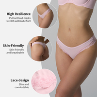 Ropa interior de encaje fino y Sexy de alta elasticidad, transpirable y cómoda, calzoncillos de mujer de secado rápido y respetuosos con la piel, de secado rápido, de alta calidad, para mujer