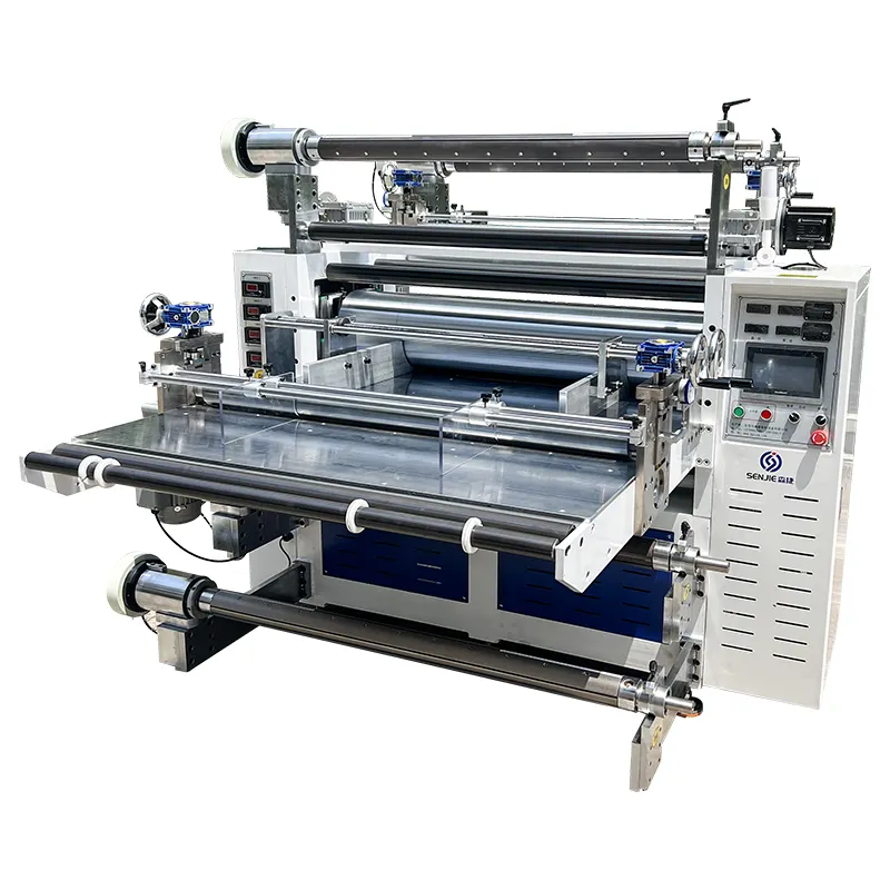 Máquina de corte de plástico personalizada, máquina de corte de laminação personalizada bobina universal máquina de corte de dois rolos