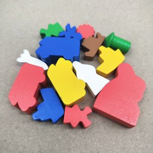 Meeple de Madera Personalizado con Forma Creativa, Mini Meeple Educativo de Madera <span class=keywords><strong>3D</strong></span> para Juegos de Mesa - Product Image 1