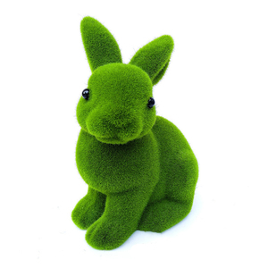 プラスチック製動物ハロウィン素敵なグリーンモスウサギ屋内/屋外テーブルデコレーション用 - Product Image 4