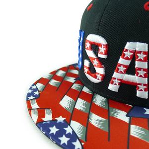 Gorras Deportivas de 6 Paneles con Logotipo Bordado en 3D Personalizado de Alta Calidad, Estilo Bandera Americana, Equipo de EE. UU., Hip Hop, Gorras de Diseñador para Hombre - Product Image 3