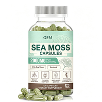 Capsules de Mousse de Mer 2000mg, Mousse de Mer Irlandaise, Racine de Bardane, Immunité et Articulations, 120 gélules