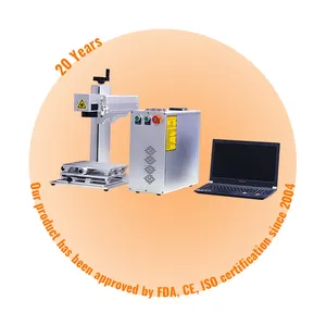 20W-100W Mini Desktop Raycus JPT laser source fiber laser rotary marking engraving machine for metal jewelry plastic
