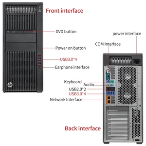 HPE Z840 Torre de Estação de Trabalho para Computador Xeon E5 V3 V4 E5-2630 v4 Processador DDR4 ECC Desktop PC Estação de Trabalho Gráfica Personalizado OEM - Product Image 2