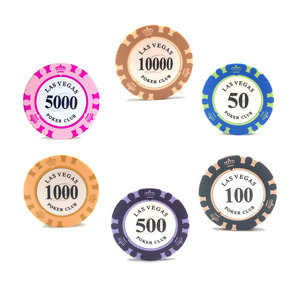 Jetons de poker en céramique ABS de haute qualité avec logo personnalisé 2025 et plateau fabriqués en Chine, promotions en gros - Product Image 1