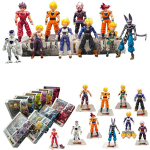 Figurines de manga de dessin animé de 12 à 16 cm, statue DRAGON BAII Goku Gotenks <span class=keywords><strong>Beerus</strong></span> Frieza, <span class=keywords><strong>figurine</strong></span> d'action mobile en PVC, jouets de figurines d'anime, cadeau - Product Image 1