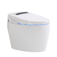 Toilette intelligente avec siège chauffant confortable, désodorisation automatique, design moderne, à poser au sol, pour usage domestique et commercial