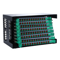 Panneau de brassage fibre optique 96 cœurs FC SM ODF - Cadre de distribution 6U 19 pouces pour montage en rack avec pigtails et adaptateurs
