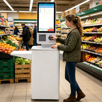 Terminal de Pedidos de Autoservicio con Pantalla Táctil Capacitiva LCD para Kiosco Android Windows, Intel I5 Full HD, Escáner de Código QR, NFC