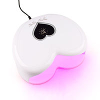 Lampe à ongles UV-LED 96W en forme de cœur, design élégant pour Noël, séchage rapide pour manucure professionnelle, brevetée sur le marché