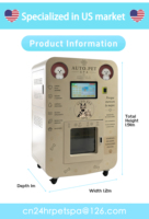 Máquina expendedora inteligente de lavado de mascotas con pantalla táctil, autoservicio, kiosco de aseo para perros, acero inoxidable