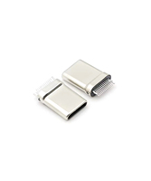 Conector Macho USB3.1 Tipo-C de Sujeción a PCB YZTECH, 24 Pines, Contacto de Cobre SMT, Plástico Negro
