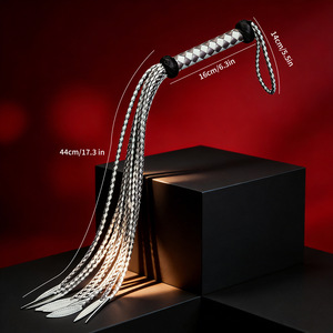 Fournisseur direct d'usine, best-seller <span class=keywords><strong>Amazon</strong></span> : Fouet en cuir véritable tressé pour jeux de rôle adultes, sélection de vente en gros transfrontalière - Product Image 3