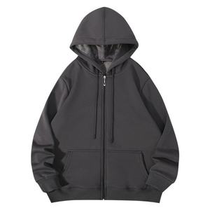 Supplier 2025 New Heavyweight 350gsm <b>Fleece</b> With Zipper Men's Hoodie Blank Designer Men's <b>Hoodies</b> - Product Image 3