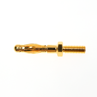Connecteur en ligne plaqué or 4 mm avec connexion à vis multicouche à ressort pour électrophorèse