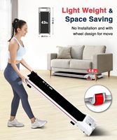 Tapis de course électrique portable 3 niveaux d'inclinaison, sans fil, avec moniteur de fréquence cardiaque, capacité maximale 120 kg – Offre Spéciale
