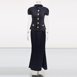 <span class=keywords><strong>Traje</strong></span> de moda de alta calidad elegante <span class=keywords><strong>azul</strong></span> <span class=keywords><strong>marino</strong></span> <span class=keywords><strong>para</strong></span> <span class=keywords><strong>mujer</strong></span>, falda de satén, <span class=keywords><strong>traje</strong></span> de lujo <span class=keywords><strong>para</strong></span> <span class=keywords><strong>mujer</strong></span>, trajes elegantes de Tweed bordados <span class=keywords><strong>para</strong></span> <span class=keywords><strong>mujer</strong></span> - Product Image 2