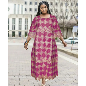 H & D — <span class=keywords><strong>robe</strong></span> africaine traditionnelle pour femmes, <span class=keywords><strong>Bazin</strong></span>, <span class=keywords><strong>Riche</strong></span>, avec broderie et bonnet, Maxi, <span class=keywords><strong>2022</strong></span> - Product Image 3