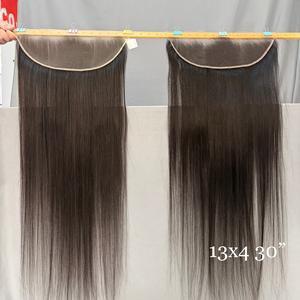 Cabello Humano Virgen Brasileño Liso de Alta Calidad, Súper Suave, con Frontal de Encaje HD de 30 Pulgadas 13x6/13x4 - Product Image 2