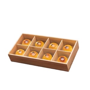 Caja de Madera para Empacar Pasteles de Luna, Rectangular, Color Madera Natural, 28x19x6.3cm, Estilo Chino Tradicional, Caja de Regalo para el Festival del Medio Otoño - Product Image 5