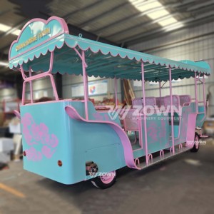 รถม้าไฟฟ้าตกแต่งลายการ์ตูนสำหรับการขนส่งผู้เข้าชมสวนสนุก - Product Image 5