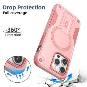 2025 Nueva funda protectora híbrida <span class=keywords><strong>2</strong></span> en 1 de tendencia para iPhone 17 Pro Max, funda impermeable con soporte de carga inalámbrica para iPhone 14 13 - Product Image 2