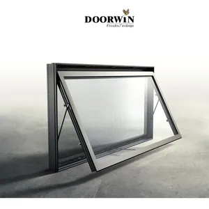 Doorwin Australian Standard Modern Hurricane Impact Double Triple Glazing Decorative Aluminum Awning Window For House Villa