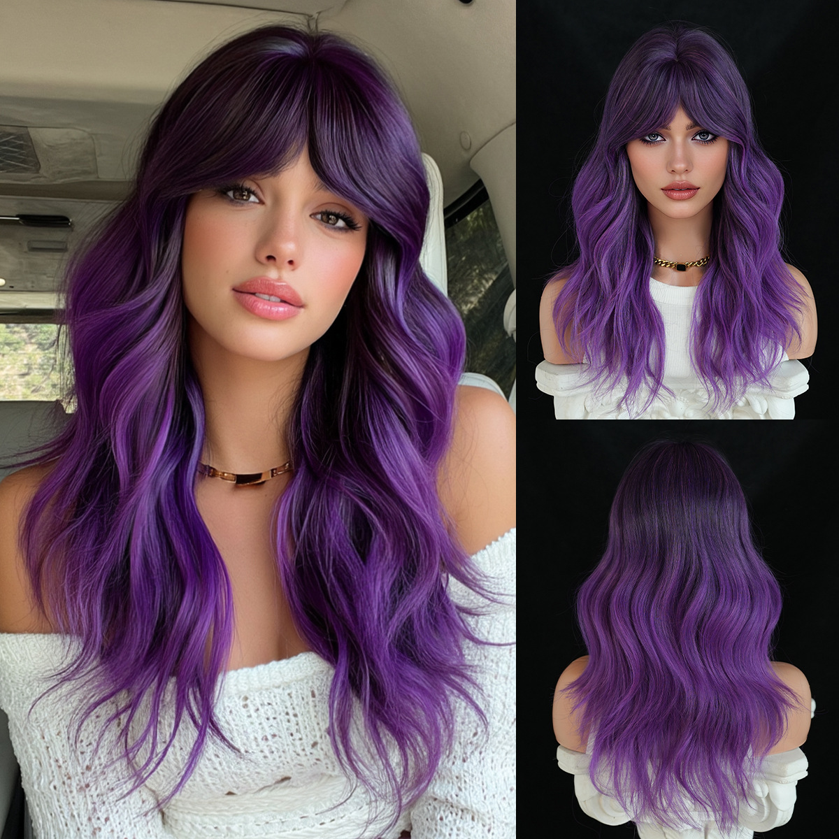 Violet impérial foncé-53cm-20inch