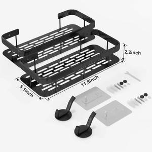 Hot-Bán Kim Loại Hiện Đại Đa Chức Năng Kệ Giá Dính Khoan Lưu Trữ Tắm Caddy Giỏ Kệ Cho Phòng Tắm Phụ Kiện - Product Image 2