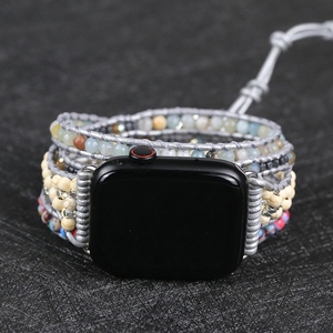 Nouveauté Bracelet de montre en pierre naturelle Bracelet de montre réglable Boho pour <span class=keywords><strong>Fitbit</strong></span> Versa 2 <span class=keywords><strong>Smartwatch</strong></span> Remplacement - Product Image 1