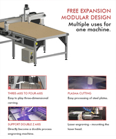 Maquinaria Industrial Ruteadora CNC ATC 1325 para Corte de Metal, Grabado, Taladrado y Fresado con Software Mach3 para Madera