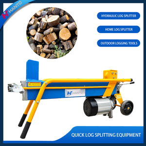 Divisor de Lenha Hidráulico Horizontal de 8 Toneladas, Processador de Lenha Elétrico 220V com Válvula de Uma Mão e Rodas de 6 Polegadas - Product Image 3