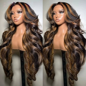 Parrucche Pre-Cut con Frontale in Pizzo, Capelli Umani Vergini Brasiliani, Ondulati Lunghi, Senza Colla, HD Trasparente, Grado 12A, Realizzate a Mano per Evidenziare i Riflessi - Product Image 4
